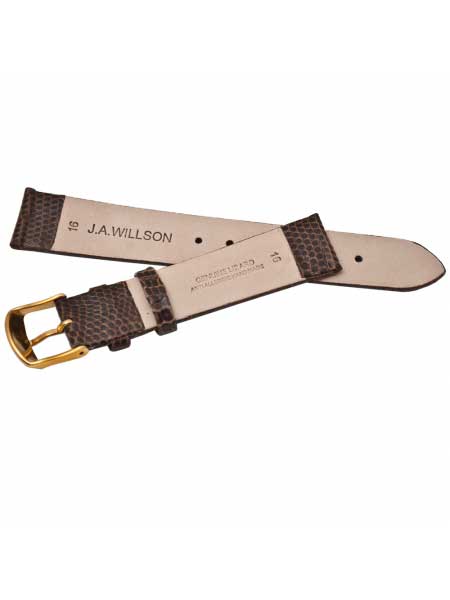 Ремешок для часов J.A.Willson G159-LZA темно-коричневый 16 мм