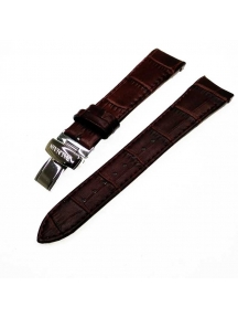 Ремешок для часов Balmain 19 мм интегрированный, коричневый с клипсой